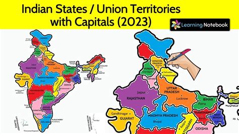 Indian States And Capitals 2023 Union Territories And Their Capitals