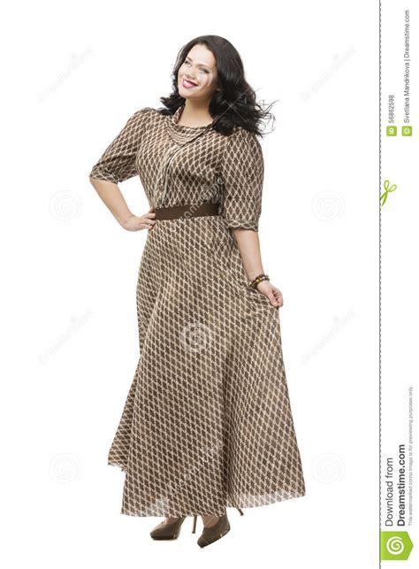 Plus Size Model In Dress Stock Photo Image Of Black