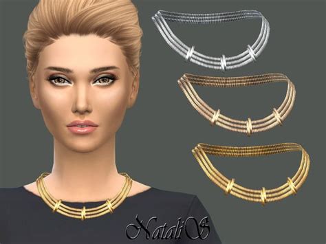 The Sims Resource Tiered Necklace With Sliders By Natalis Sims 4