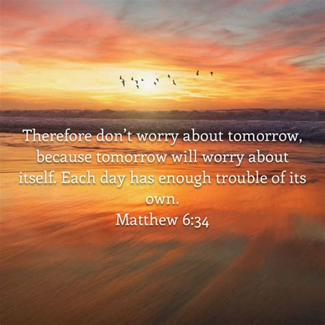 Dont Worry About Tomorrow Biblical Quotes Bible Verses Scripture