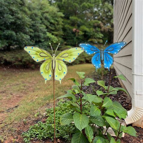Butterfly Garden Stake Decorative Butterfly Yard Stake Metal Etsy