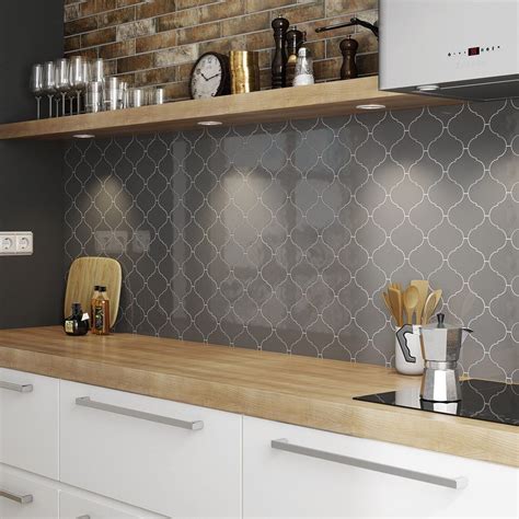 Free shipping on orders over $35. Alhambra Dk Grey Ceramic Wall Tiles | Grey kitchen walls ...