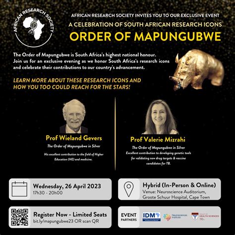 Celebrating South African Research Icons Order Of Mapungubwe