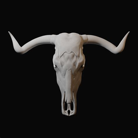 Bull Skull 3d Printable Model Sculpture Cgtrader