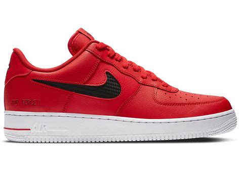 Nike Air Force 1 Low Cut Out Swoosh Red Black Cz7377 600 Nike 슈프라이즈