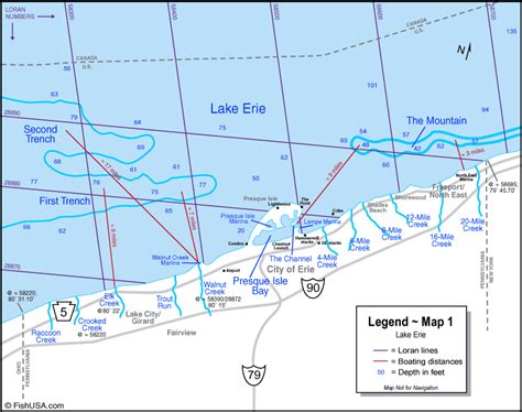 Map Lake Erie