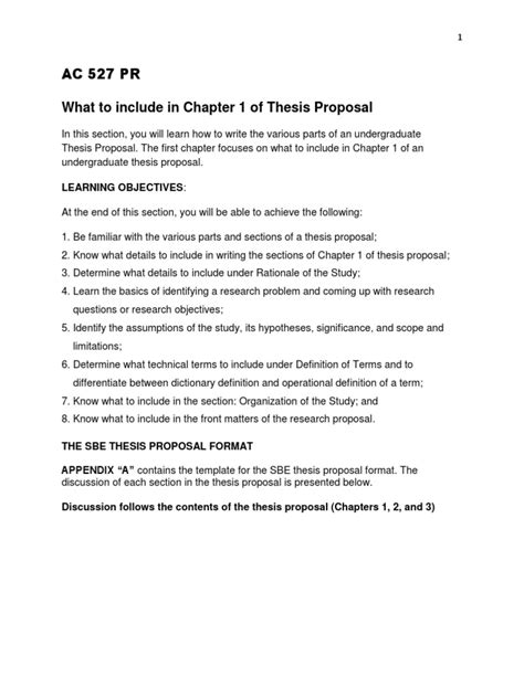 Thesis Format Chapter 1 Thesis Title Ideas For College
