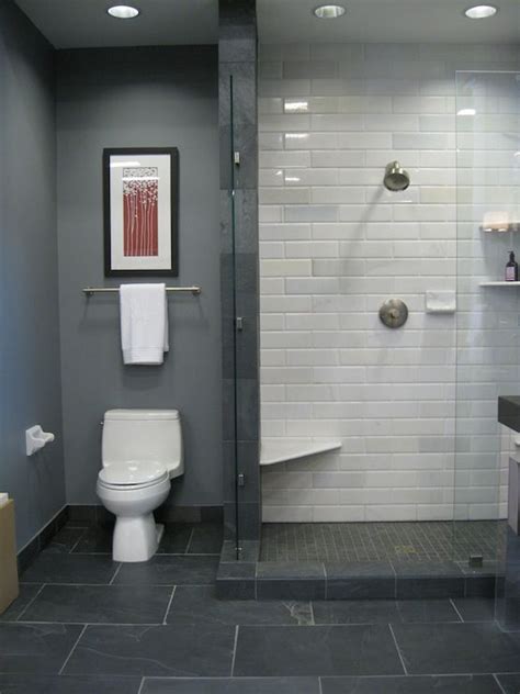 And the white grout defines each tile well. 40 modern gray bathroom tiles ideas and pictures
