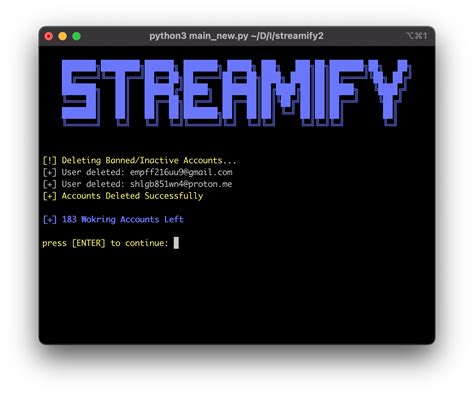 github kit4py streamify simple tool which plays spotify songs and creates accounts