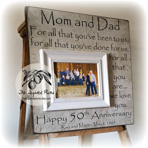 Selecting a wedding anniversary gift for your parents might be far from an easy task. 50th Anniversary Gifts Parents Anniversary Gift For All That