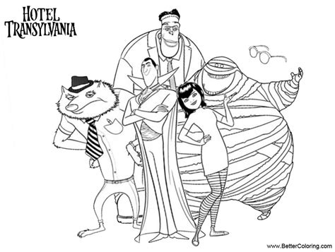 Hotel Transylvania Coloring Pages Characters - Free Printable Coloring Pages