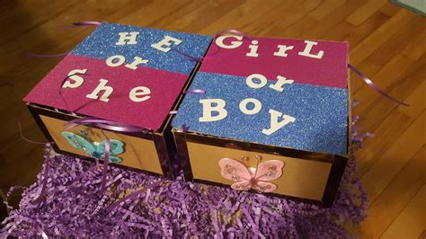 Gender Reveal Box Gender Reveal Box Toy Chest Storage Chest Projects