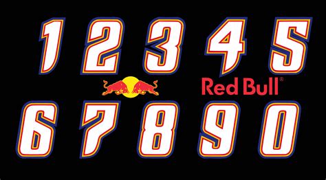 Red Bull Racing Number Set 2007 Stunod Racing