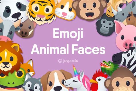 Emoji Animal Faces By Joypixels Pre Designed Photoshop Graphics