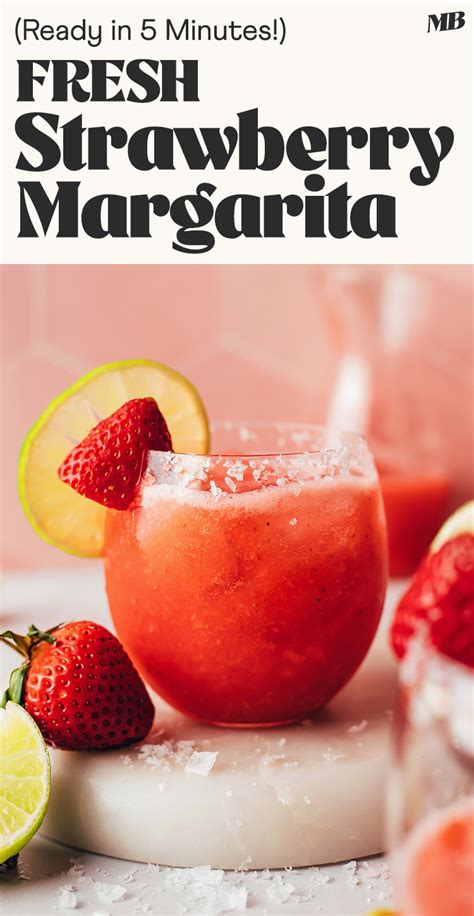 Fresh Strawberry Margarita 5 Minutes Minimalist Baker Recipes