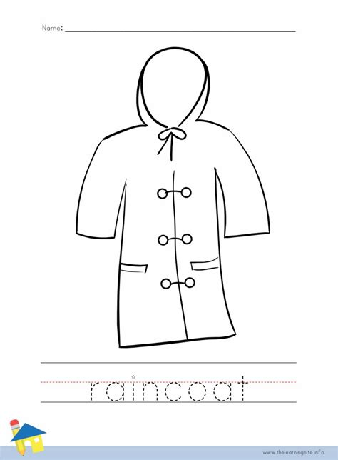 Free rainbow coloring pages for kids. Raincoat Coloring Worksheet - The Learning Site