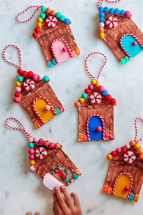 Diy Popsicle Stick Gingerbread House Ornaments Studio Diy Bloglovin