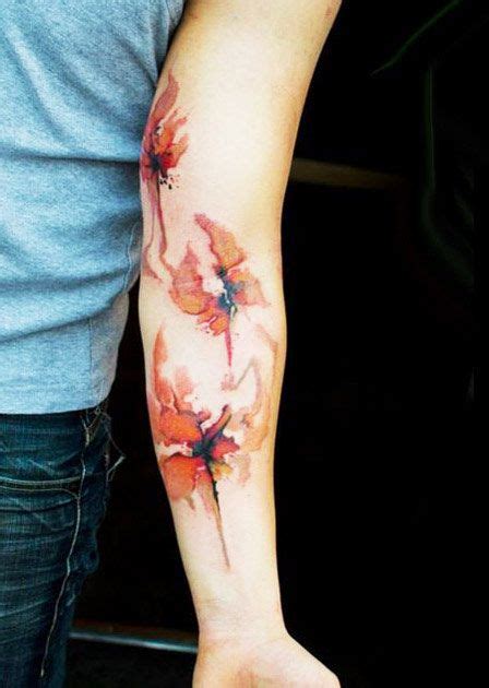 Watercolor Tattoo Abstract Flowers Tattoo By Klaim Street Tattoo