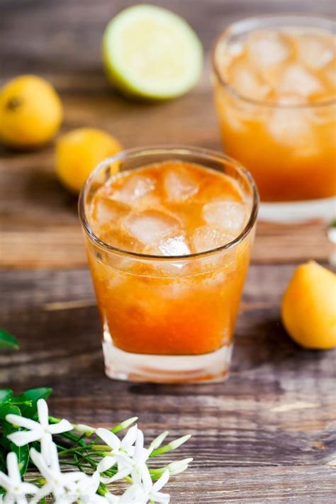A Sweet And Summery Drink Made With Loquat Syrup Lemon Juice Vodka