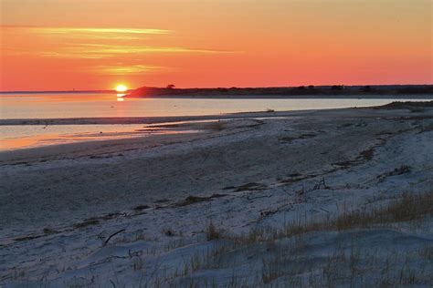 Monomoy National Wildlife Refuge Cape Cod Beach Sunset Photograph By