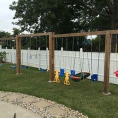 Backyard swing sets or playsets create a spot for kids to stretch their legs and imaginations. Image result for 6x6 post swing set | playground | Swing ...
