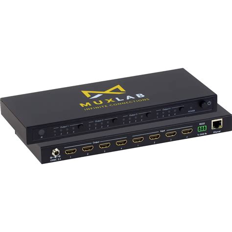 Muxlab 4x4 4k60 Hdmi Matrix Switch 100508 Bandh Photo Video