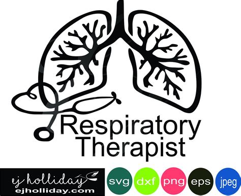 Respiratory Therapist Lung And Stethoscope Eps Svg Dxf Png  Etsy