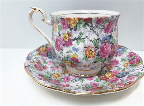 Royal Albert Tea Cup And Saucer Chintz Tea Cup Antique Tea Cups
