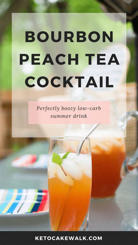 One change for people that drink alcohol and watch carbs is to ditch the sugar mixers. Bourbon Peach Tea Cocktail: Low Carb Summer Drink