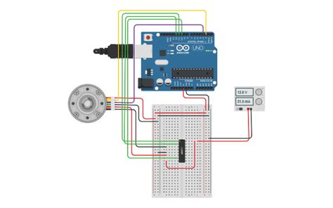 Circuit Design Motor Dc Rotation With Arduino Tinkercad