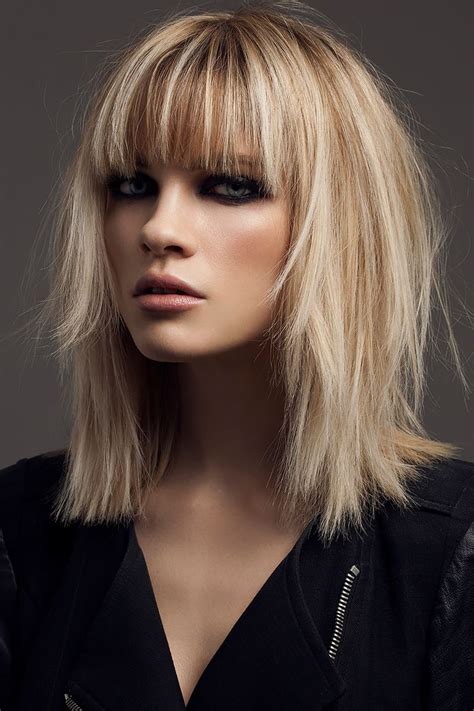 Mid Length Hair Medium Length Hair Styles Short Hair Styles Medium Lengths Blonde Bangs