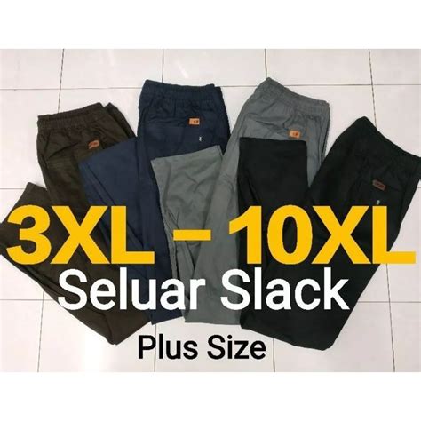 3xl 10xlslack Pants Plus Size Unisex Ready Stockseluar Saiz Besar