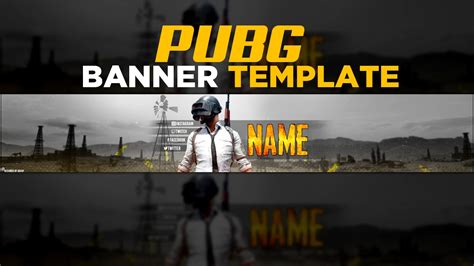 Free Pubg Youtube Banner Template Youtube