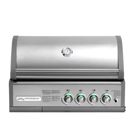 Barbecue Gaz à Poser Ou Encastrable Grandhall Heatstrip Crossray 4b Inox