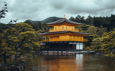 Download Wallpaper 1920x1200 Kinkaku Ji Golden Pavilion Temple Temple