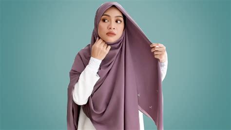 12 Tutorial Hijab Segi Empat And Pashmina Menutup Dada Simple Cantik