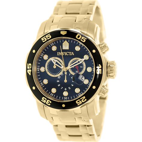 Maybe you would like to learn more about one of these? Invicta 0072 Men's Pro Diver Stainless Steel Chronograph Watch - Black and Gold