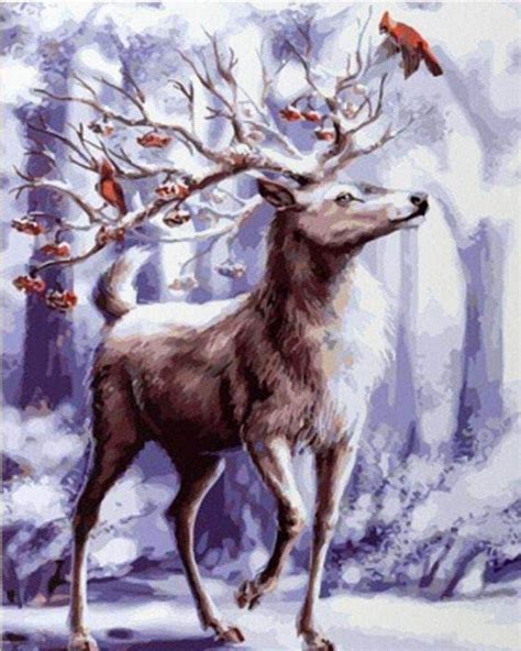 Winter Deer Paint By Numbers Numeral Paint Kit