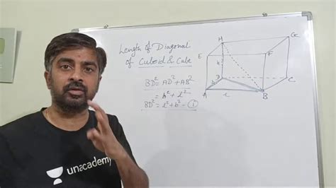 Length Of Diagonals Of Cuboid And Cube Youtube