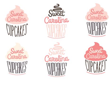 logo redesign sweet carolina cupcakes behance