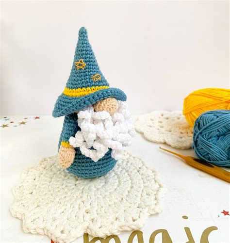 Crochet Pattern Amigurumi Gnome Wizard Pdf Tutorial Etsy Sweden