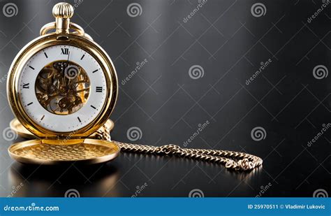 Photo Of Opened Old Vintage Pocket Clock Stock Image Image 25970511