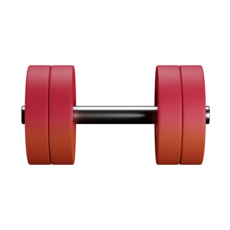 Gym Dumbbells Berat Badan Ikon Di 3d Icons Color