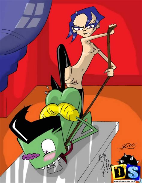 Rule 34 2007 Blue Hair Drawn Invader Zim Smooth Skin Tagme