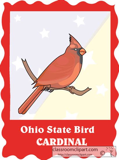 Ohio Ohiostatebirdcardinal Classroom Clipart