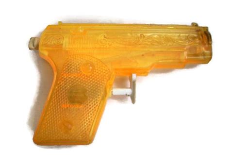 Vintage 50s Toy Squirt Gun Orange Plastic Water