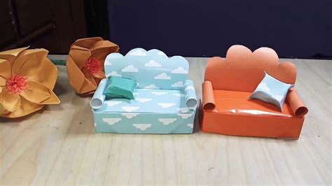 Origami Sofa Paper Craft Paper Sofa Learn How To Make Paper Sofa