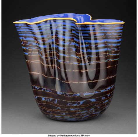 Sold Price Dale Chihuly American B 1941 Large Blue Macchia With