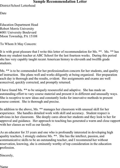 What to include in a student recommenation letter student recommendation letter examples Sample Letter of Recommendation For Student Teacher 2 in 2020 | Letter of recommendation ...