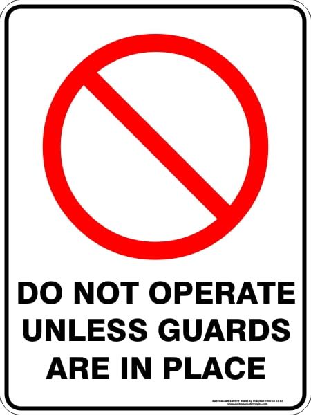 do not operate unless guards are in place buy now discount safety signs australia